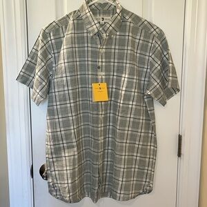 🆕 Duck Head Men’s Shirt Short Sleeve Plaid 100% Cotton Size Medium